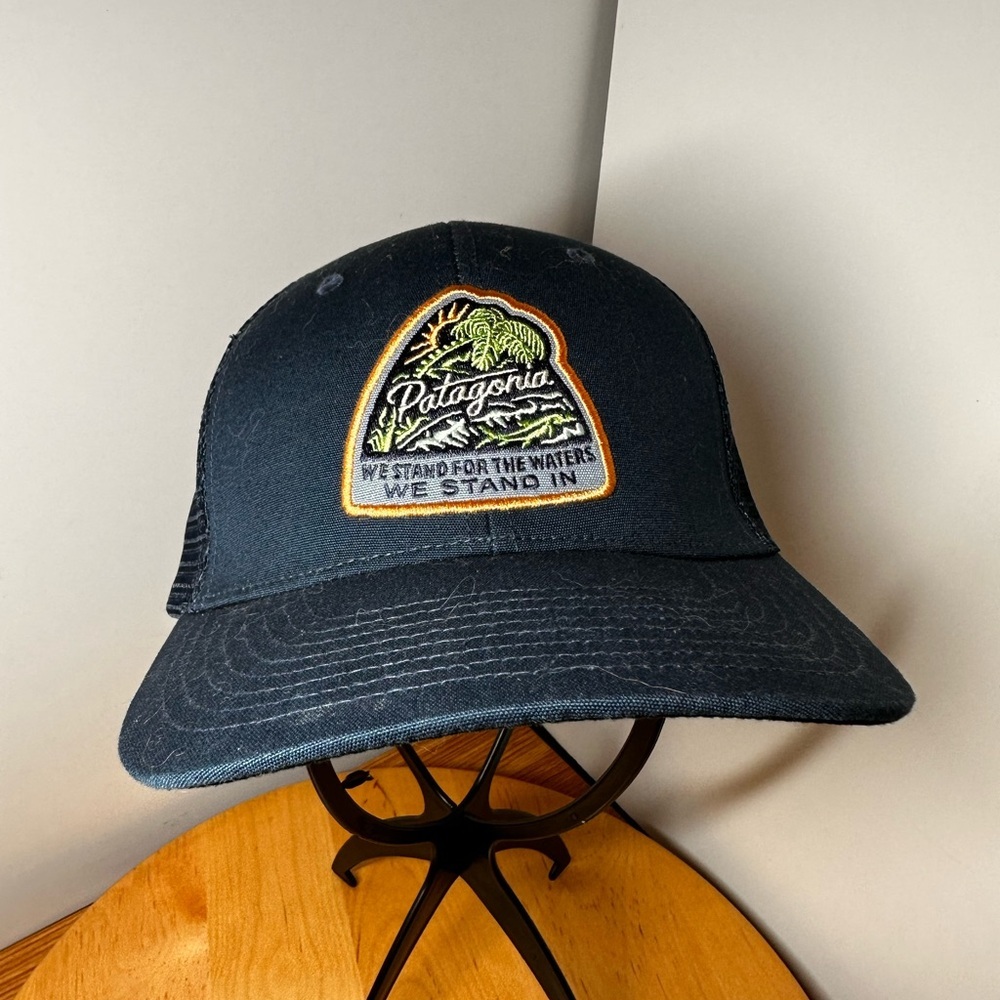 Patagonia Navy Trucker Hat with Nature Patch
